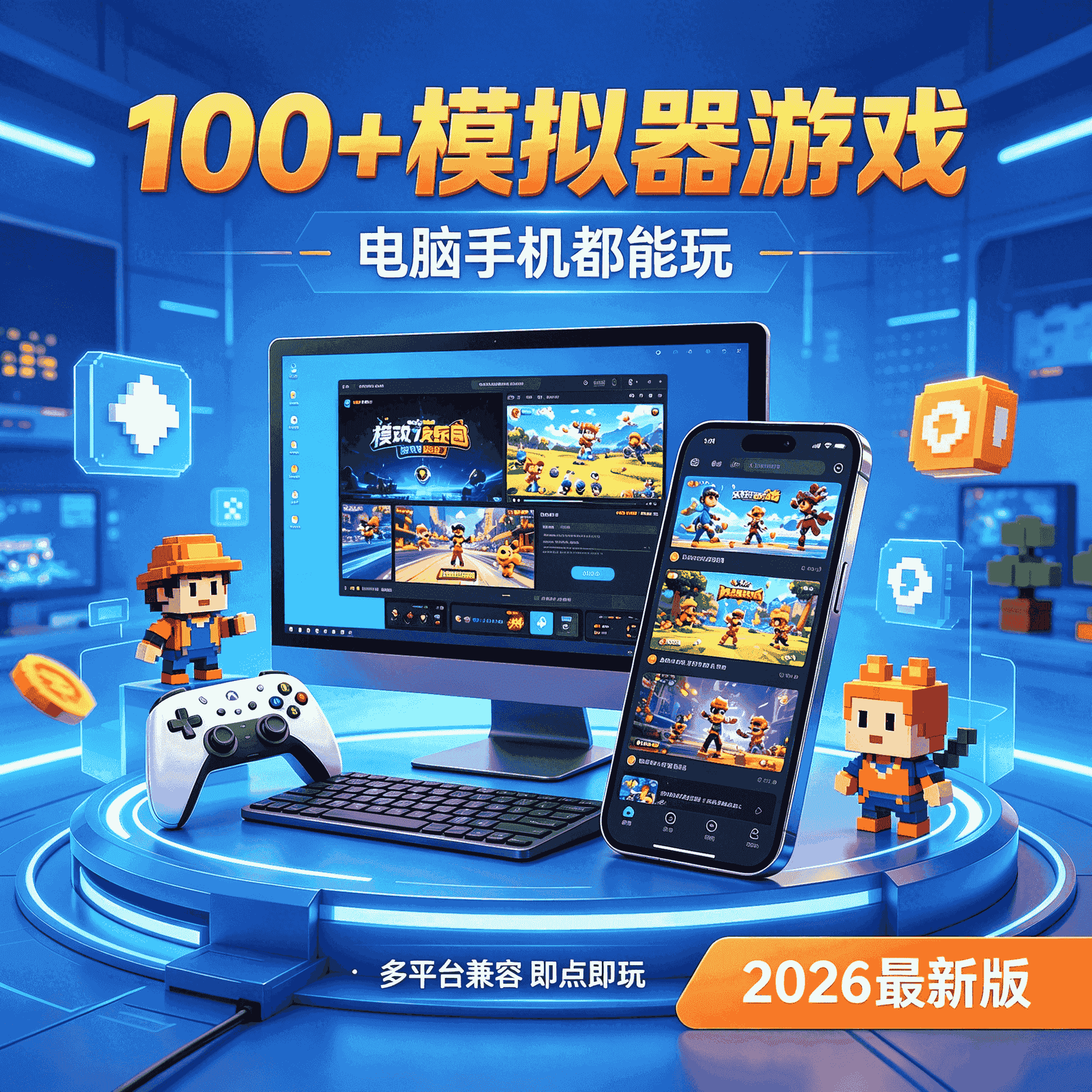 100多个模拟器游戏（电脑和手机安卓）都能玩